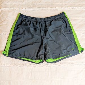 ~*Nike Women's Gray and Lime Green Nylon Mesh Shorts - Size XL*~